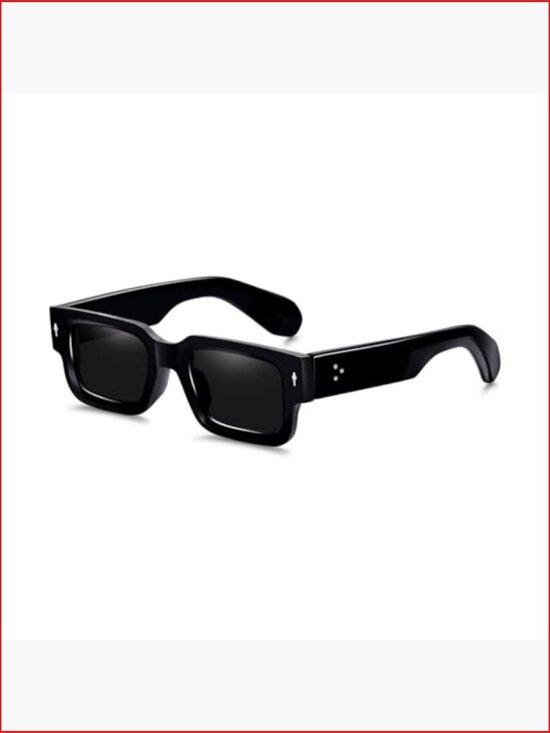 Square Frame Sunglasses with UV400 Protection, Chunky Shield Sunglasses main image 6